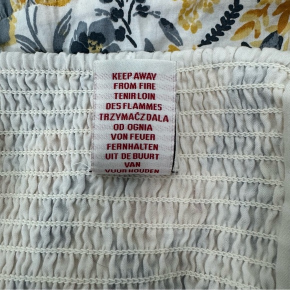 Joie Floral Mommy and Me Cotton Blend Yellow Gray Thin Strap Maxi Tier Dress 2 - Picture 9 of 13